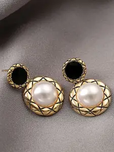 Celestique Korean Pearls Beaded Contemporary Drop Earrings