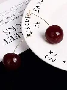 Celestique Contemporary Shaped Cherry Drop Earrings