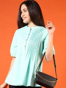 V-Mart Women Pure Cotton Pleated Kurti