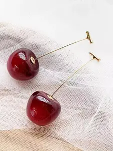 Celestique Cherry Shaped Drop Earrings