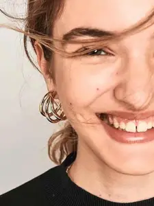 Celestique Korean Contemporary Hoop Earrings