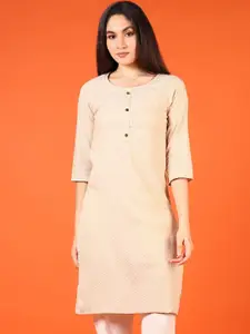 V-Mart Geometric Woven Design Straight Kurta