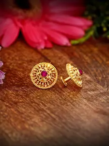DIVASTRI Gold-Plated Floral Shaped Studs