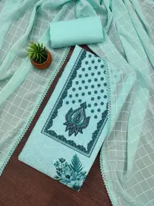 MANVAA Floral Sequinned Embroidered Unstitched Dress Material