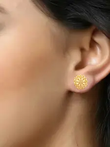 DIVASTRI Gold-Plated Floral Shaped Studs