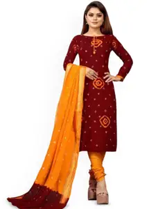 HMP Fashion Bandhani Printed Unstitched Dress Material