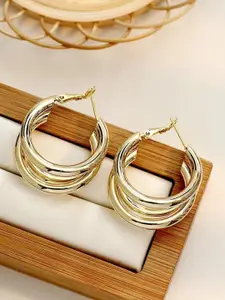 Celestique Contemporary Shaped Hoop Earrings