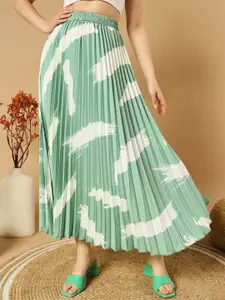 ZWERLON Women  Printed A-Line Maxi Skirt