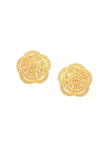 DIVASTRI Gold-Plated Floral Shaped Studs