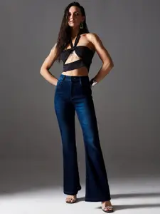 Miss Chase Women Bootcut Light Fade Stretchable Jeans