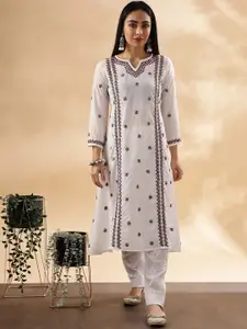 Club Loom Ethnic Motifs Embroidered Chikankari Kurta