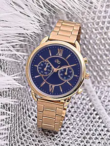 DressBerry Women Dial & Stainless Steel Bracelet Style Straps Analogue Watch HOBDB-276-RG