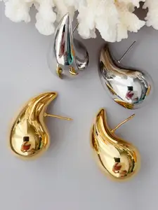 Celestique Set of 2 Gold-Plated Waterdrop Shaped Studs