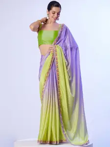 Satrani Ombre Embroidered Saree