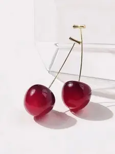 Celestique Cherry Quirky Shaped Korean Drop Earrings