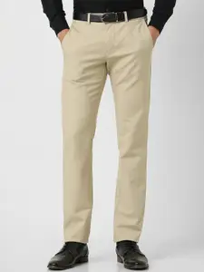 Van Heusen Men Slim Fit Mid-Rise Cotton Formal Trousers