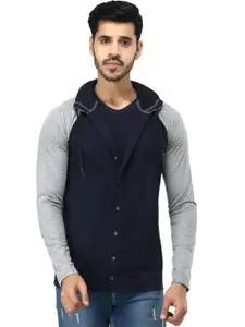 Black Collection Men Colourblocked Cotton Sweatshirt