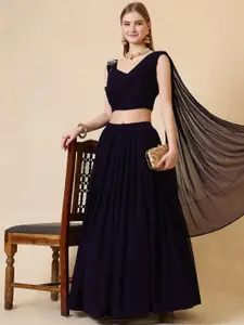 Kinjo Patchwork Georgette Ready To Wear Lehenga & Blouse With Dupatta