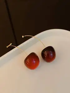 Celestique Korean Artificial Stones Beaded Contemporary Shaped Drop Earrings