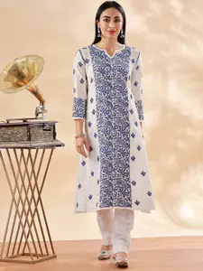 Club Loom  Women Paisley Embroidered Thread Work Lucknowi Chikankari  Kurta
