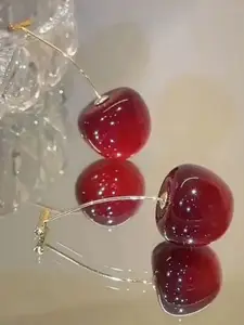 Celestique Contemporary Shaped Korean Cherry Drop Earrings