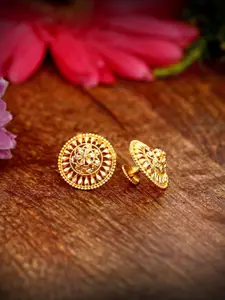 DIVASTRI Gold-Plated Floral Shaped Studs