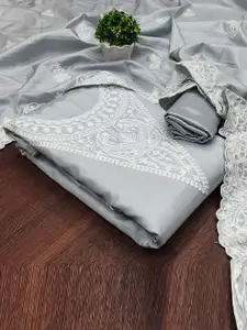 MANVAA Floral Embroidered Unstitched Dress Material