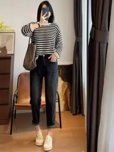 DressBerry Women Slim Fit High-Rise Light Fade Jeans