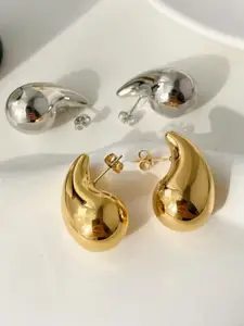 Celestique Set Of 2 Teardrop Shaped Studs