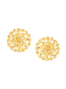 DIVASTRI Gold-Plated Floral Shaped Studs