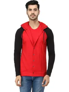 Black Collection Men Colourblocked Cotton Sweatshirt