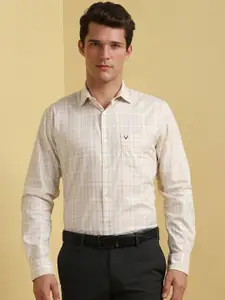 Allen Solly Men Slim Fit Spread Collar Checked Cotton Formal Shirt