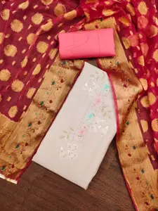 ASISA Ethnic Motifs Sequined Embellished Unstitched Dress Material