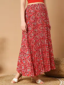 ZWERLON Women Printed A-Line Maxi Skirt
