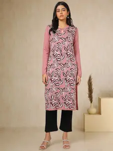 Soch Women Ethnic Motifs Keyhole Neck Thread Work Kurta
