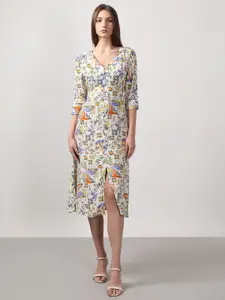 Vero Moda Women Floral Printed Fit & Flare Midi Dress