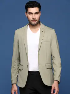 SHOWOFF Notched Lapel Slim-Fit Cotton Single-Breasted Blazer