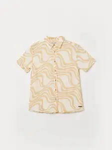 Fame Forever by Lifestyle Boys Spread Collar Abstract Printed Casual Shirt
