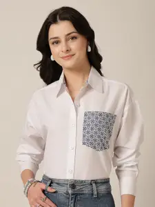 Style Quotient Spread Collar Oversized Casual Shirt