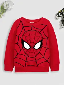 Marvel by Miss and Chief Boys Graphic Printed Cotton Sweatshirt