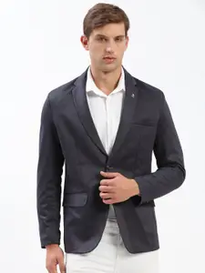 SHOWOFF Notched Lapel Slim-Fit Cotton Single-Breasted Blazer