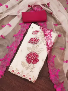 ASISA Floral Embroidered Sequinned Unstitched Dress Material