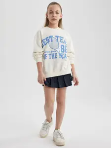 DeFacto Striped Pleated Above Knee Skorts