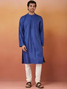 Fabindia Mandarin Collar Long Sleeves Straight Kurta