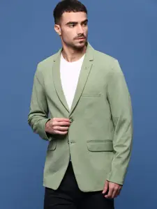 SHOWOFF Notched Lapel Slim-Fit Cotton Single-Breasted Blazer