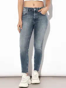 ONLY Women Skinny Fit Heavy Fade Stretchable Jeans