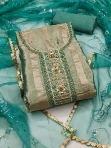 ASISA Ethnic Motifs Printed Sequined Embellished Unstitched Dress Material