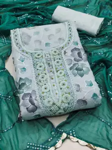 ASISA Floral Printed Beads And Stones Unstitched Dress Material