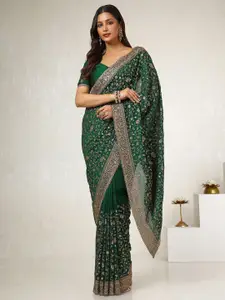 Soch Embellished Beads and Stones Tussar Saree