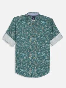 Allen Solly Junior Boys Slim Fit Spread Collar Floral Printed Cotton Casual Shirt